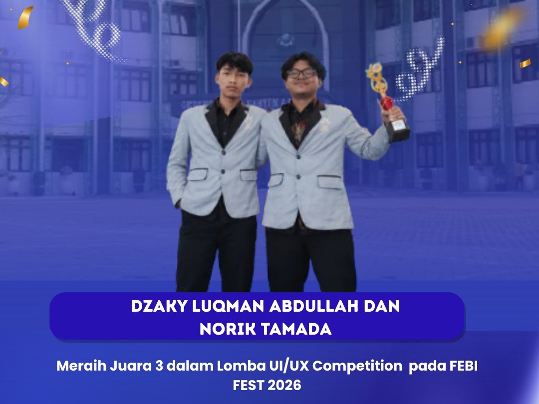 Tim Mahasiswa Bisnis Digital UIN Salatiga Raih Juara 3 UI/UX Competition dalam FEBI FEST 2026