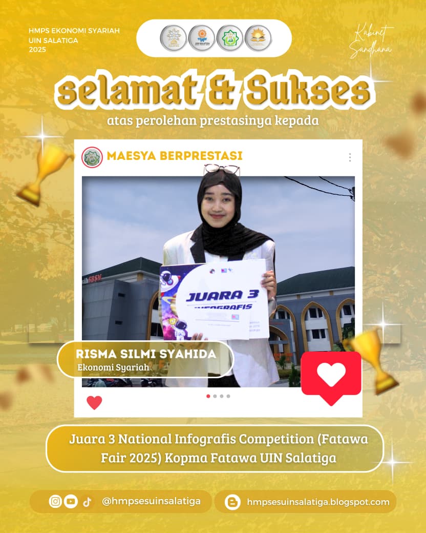 mahasiswa ekonomi syariah meraih juara 3 national infografis competition (FATAWA FAIR)